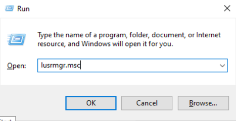 Run lusrmgr.msc